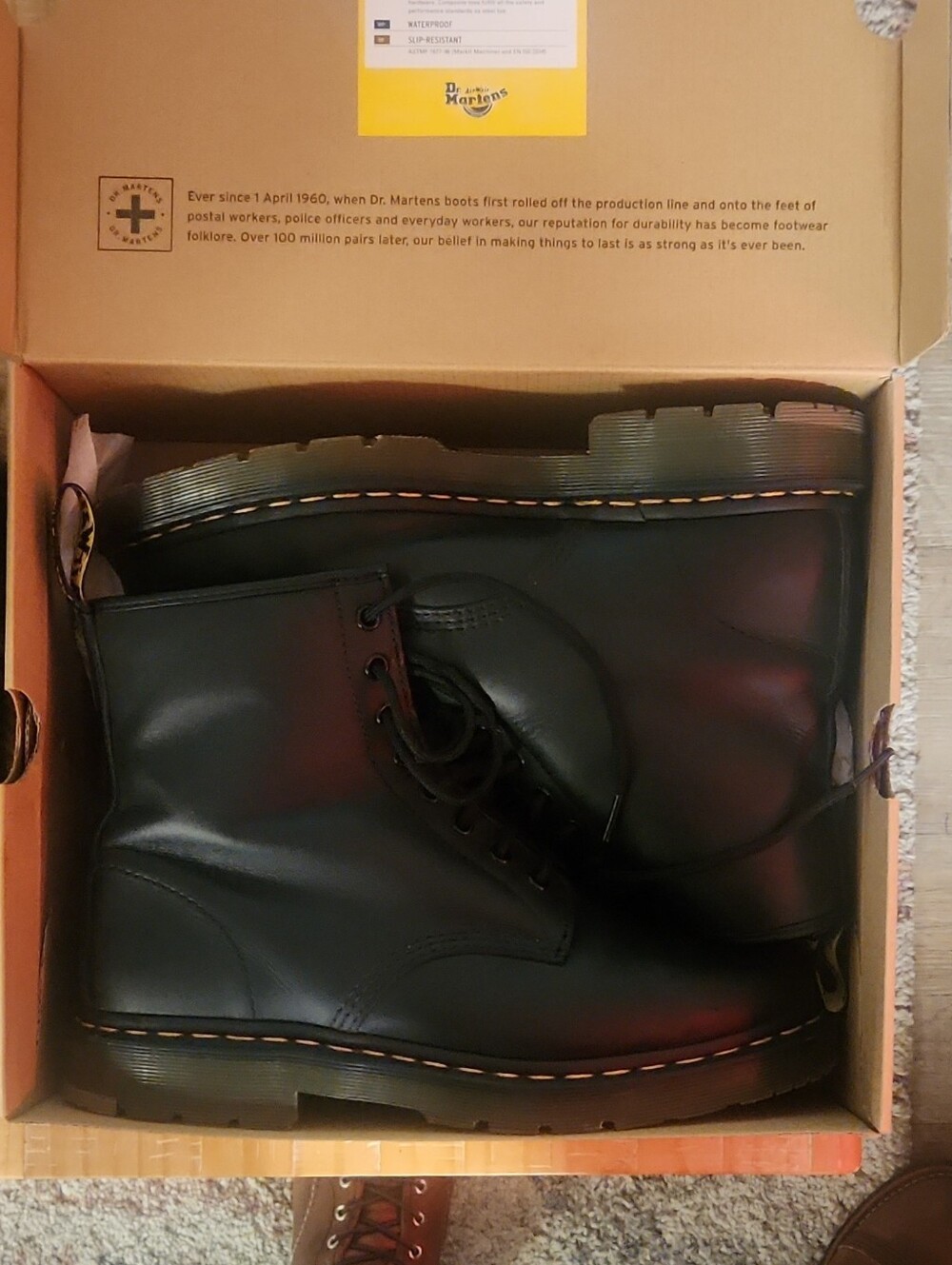 Dr. Martens 1460 SR - Black Leather Lace Up Boot – Men's Size 11 US/10 UK/ 44 EU